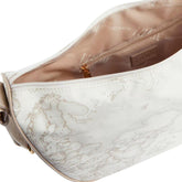 Alviero Martini - Geo Soft tracolla a mezzaluna grande S008, Bianca